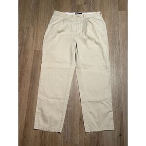 VTG Polo by Ralph Lauren Hammond Pants Men's‎ 35x32 Beige Pleated Cotton EUC
